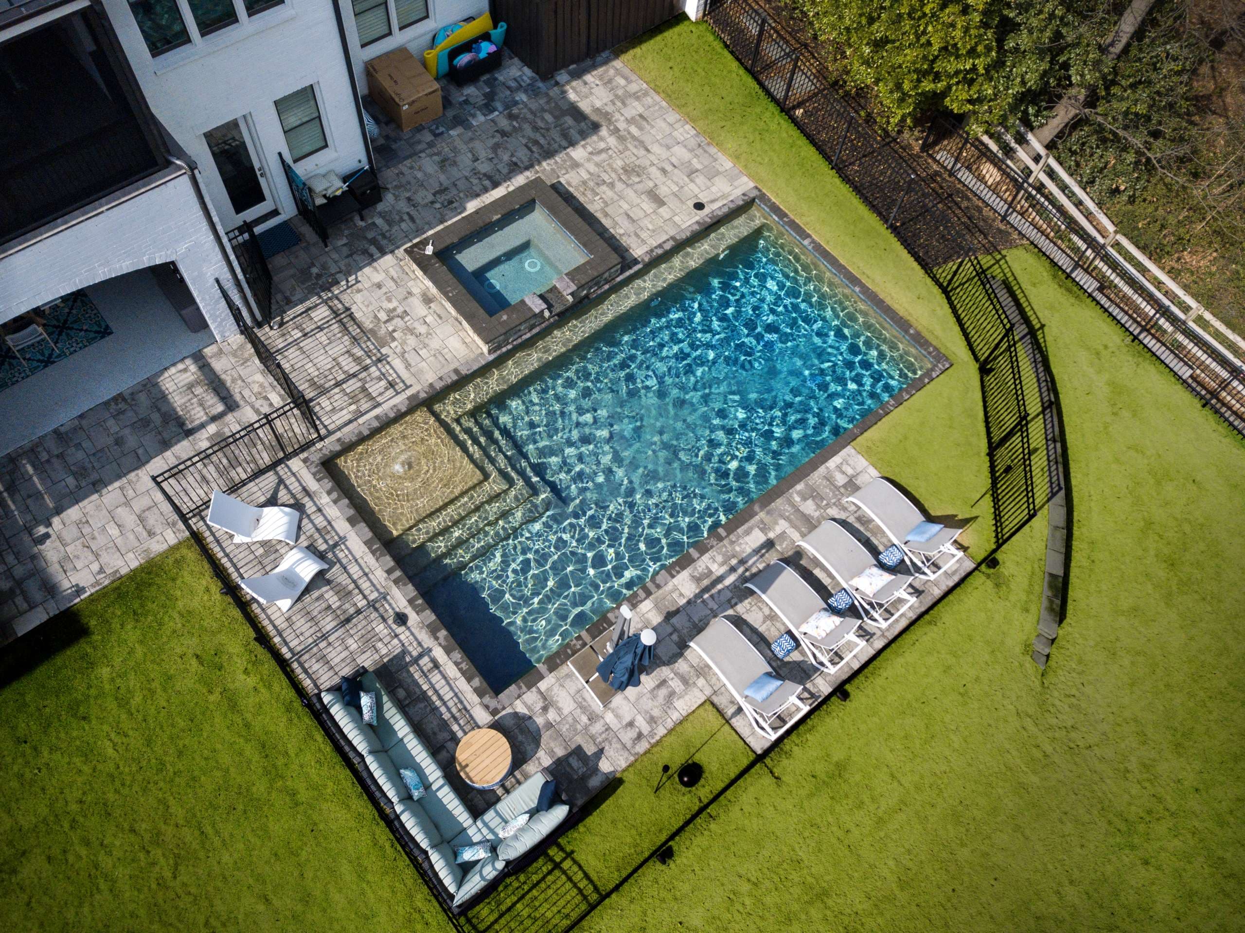 Aerial view of pool project
