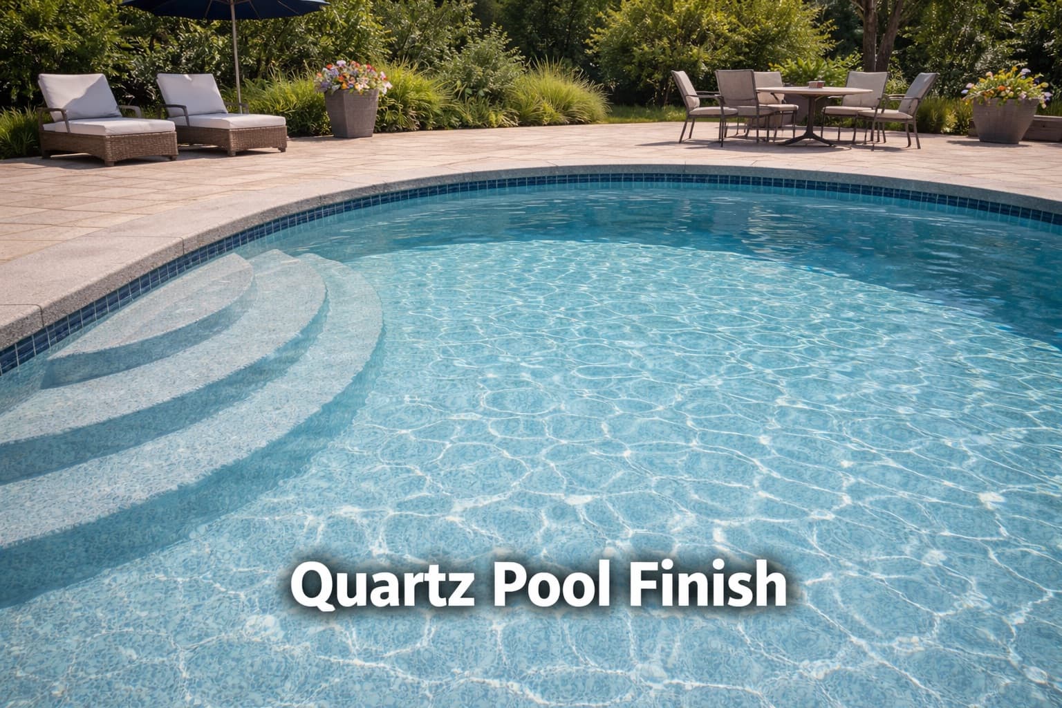 Quartz for pool resurfacing